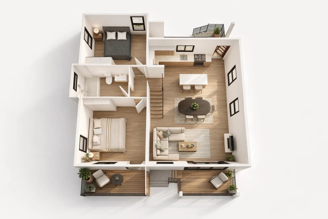 Dos Alas floor plan at Brunswick Gardens