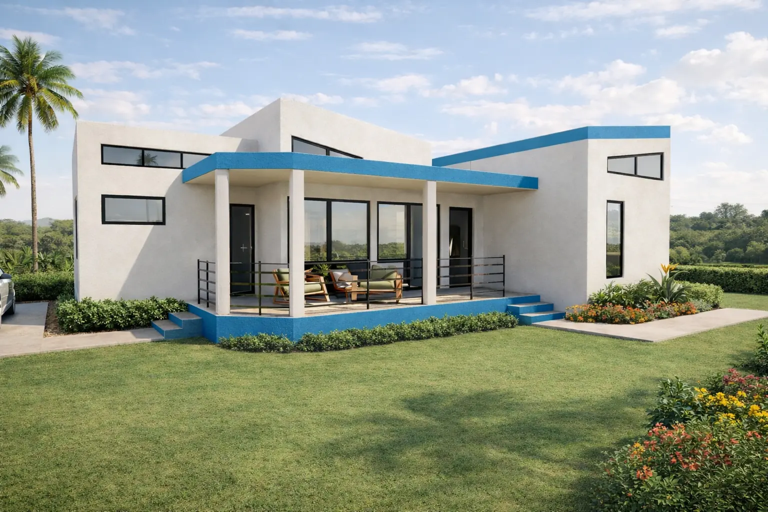 Patio Largo home elevation at Brunswick Gardens in Carriacou
