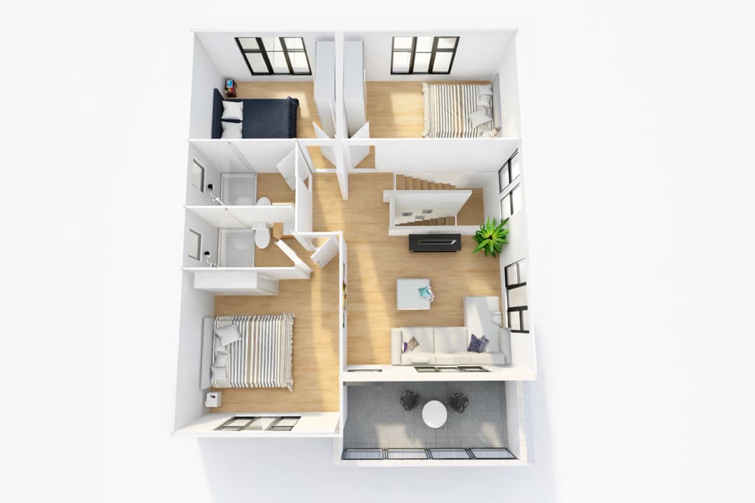 Torre Alta second floor plan at Brunswick Gardens