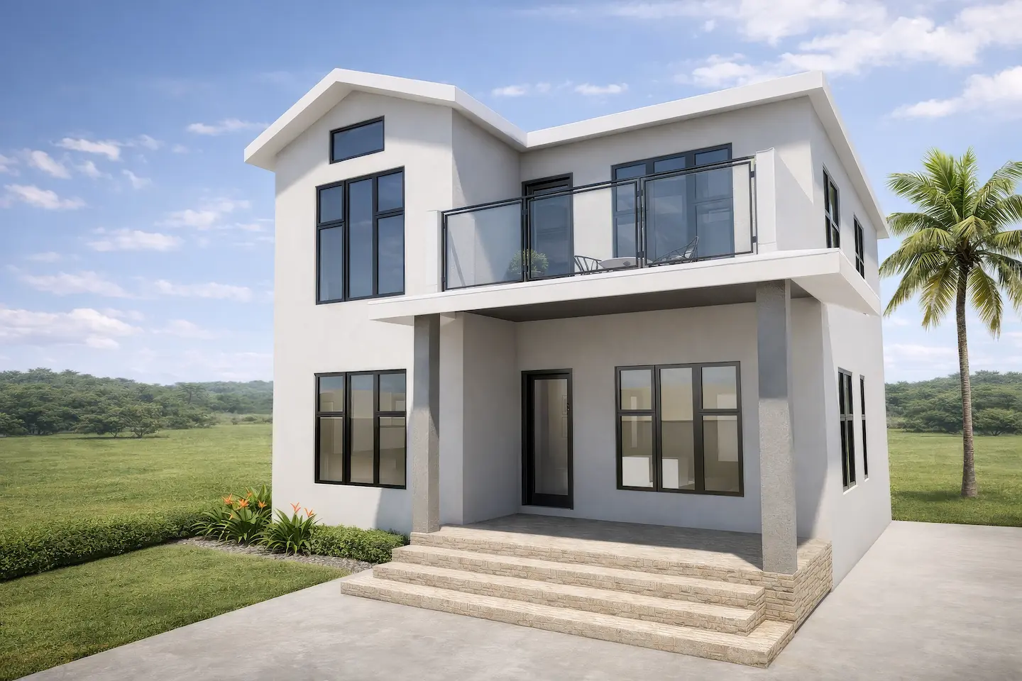 Torre Alta home elevation at Brunswick Gardens in Carriacou